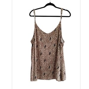 Torrid Leopard Print Lightning Bolts Spaghetti Strap Camisole